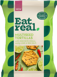EAT REAL Multiseed Tortillas - Birdseye Chilli, Lime & Sea Salt 160g