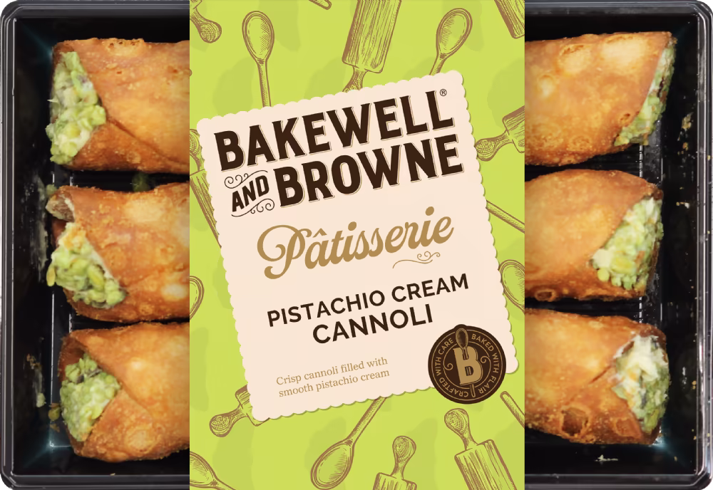 BAKEWELL AND BROWNE Pâtisserie - Pistachio Cream Cannoli 180g
