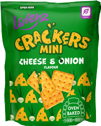 LORENZ Mini Crackers - Cheese & Onion Flavour 100g