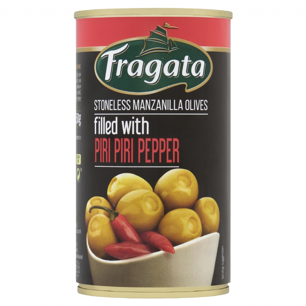 FRAGATA Stoneless Manzanilla Olives filled with Piri Piri Pepper 350g