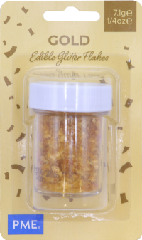 PME CAKE Gold Edible Glitter Flakes 7.1g