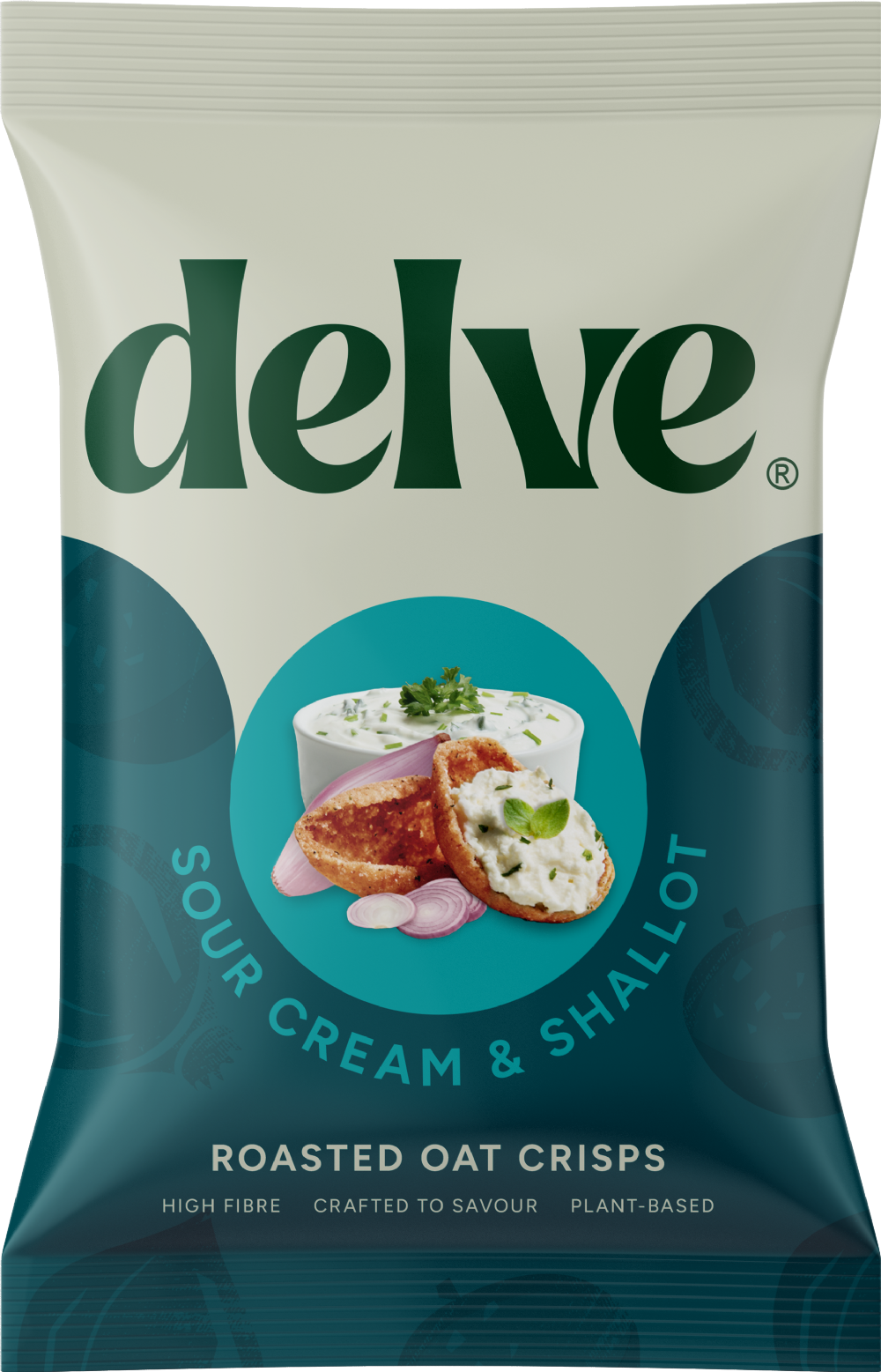 DELVE Sour Cream & Shallot Roasted Oat Crisps 120g