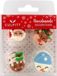 CULPITT Handmade Cake Decorations - Christmas Cheer 12pc