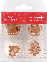 CULPITT Handmade Cake Decorations - Gingerbread Village 12pc