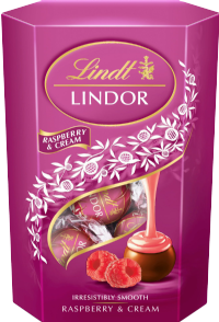 LINDT Lindor Raspberry & Cream Cornet 200g