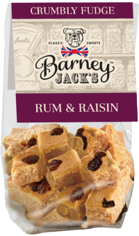 BARNEY JACK'S Crumbly Fudge - Rum & Raisin 150g