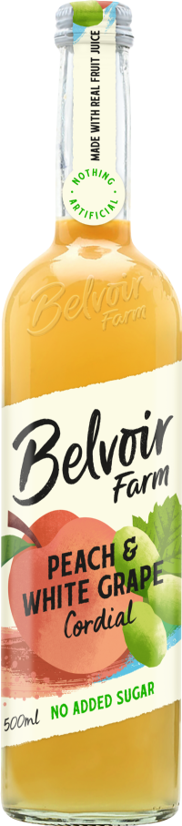 BELVOIR No Added Sugar Peach & White Grape Cordial 500ml