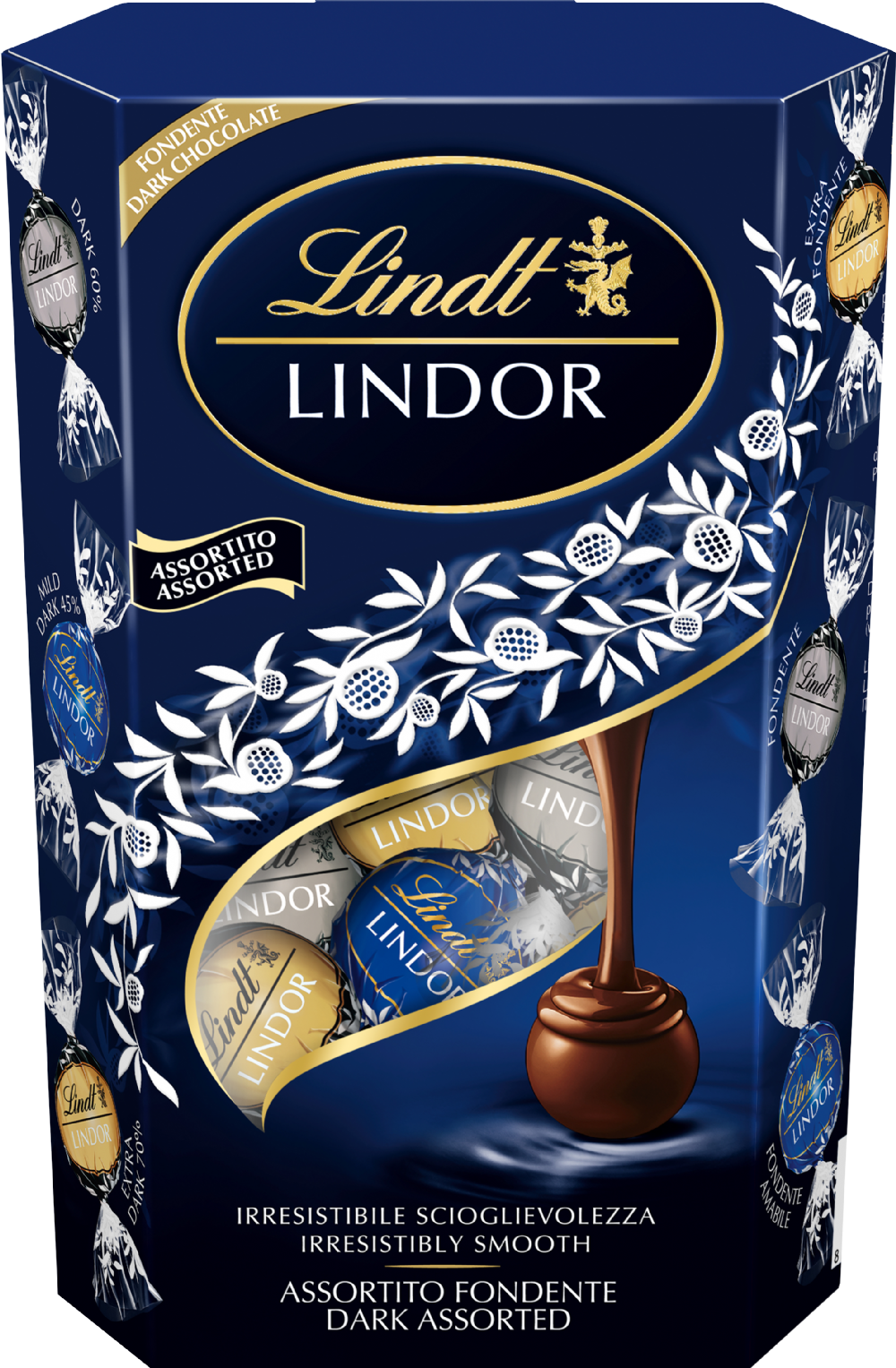 LINDT Lindor Dark Assorted Cornet 337g | Holleys Fine Foods