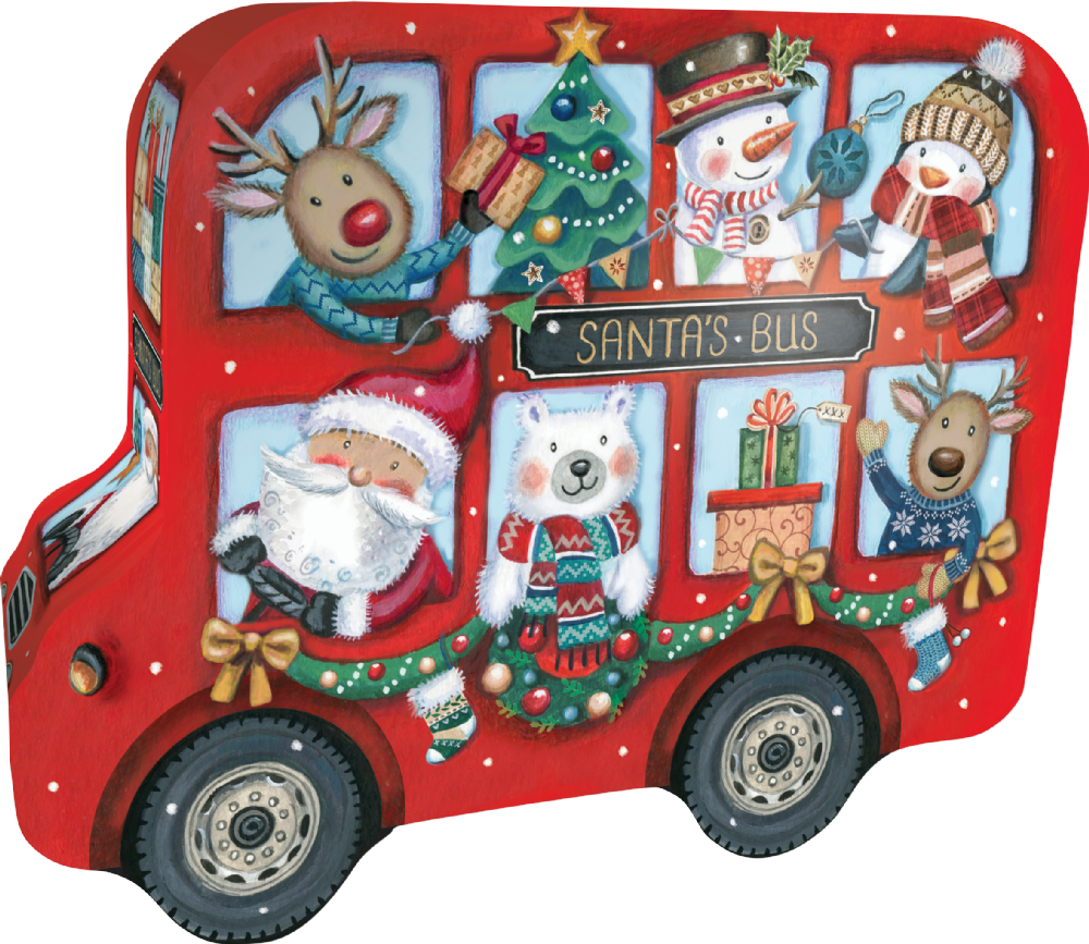 GRANDMA WILD'S All Butter Shortbread in Embossed Santa's Bus Tin 200g