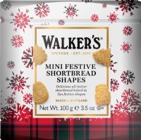 WALKER'S Mini Festive Shortbread Shapes - Tin 100g