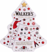 WALKER'S Mini Shortbread Christmas Trees - Tree Tin 225g