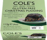 COLE'S PUDDINGS Gluten, Nut & Alcohol Free Christmas Pudding 112g