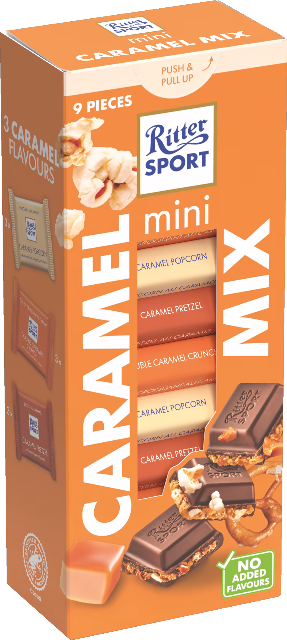 RITTER SPORT Caramel Mix - 9 Mini Bars 150g