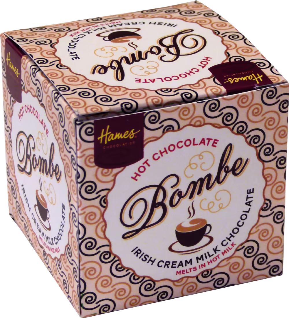 HAMES Hot Chocolate Bombe - Irish Cream Milk Chocolate 40g