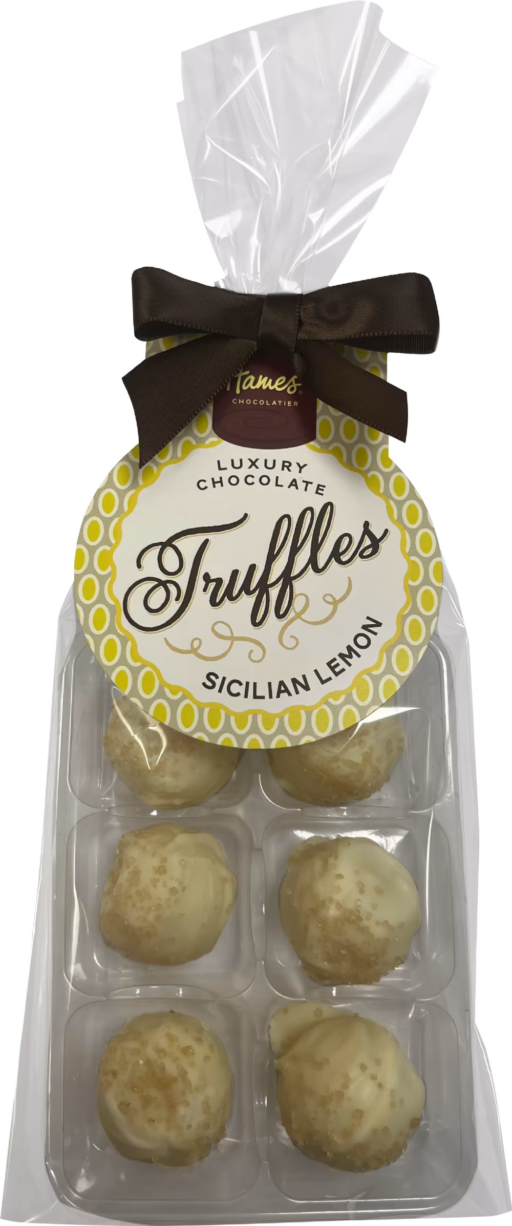 HAMES 6 White Chocolate Truffles - Sicilian Lemon 72g
