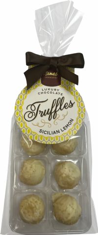 HAMES 6 White Chocolate Truffles - Sicilian Lemon 72g