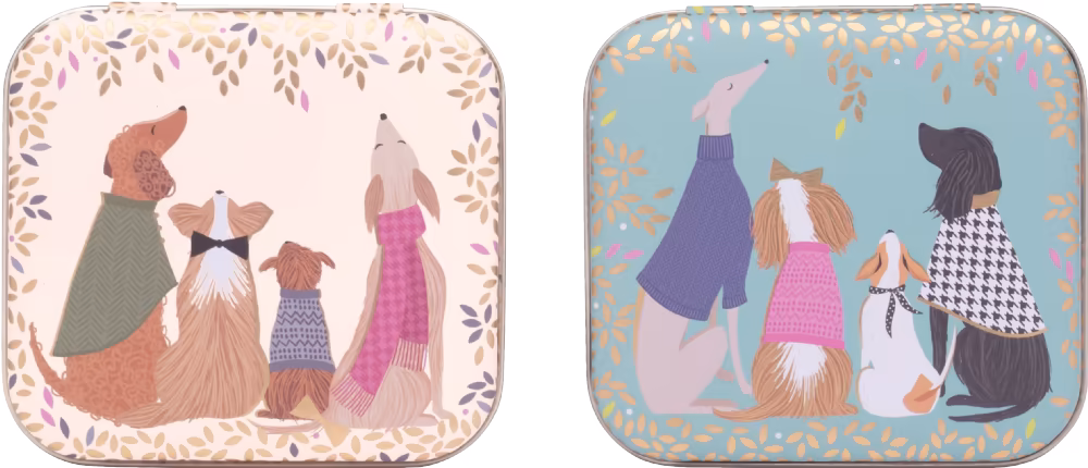 TIN TREATS Sara Miller Dapper Dogs Tin with Mint Imperials (Assorted Designs) 80g