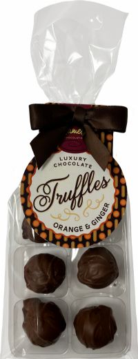 HAMES 6 Dark Chocolate Truffles - Orange & Ginger 72g