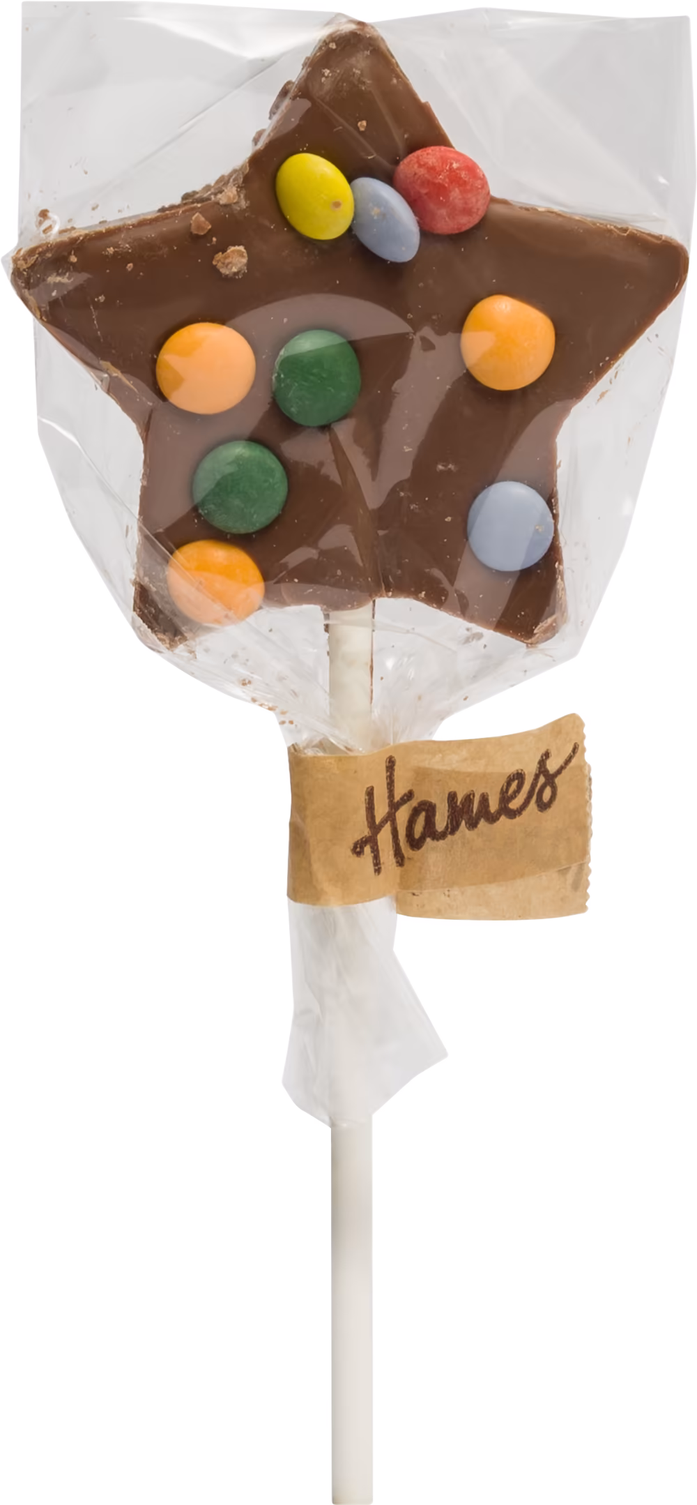 HAMES Milk Chocolate Star Lollipop with Candy Beans 20g
