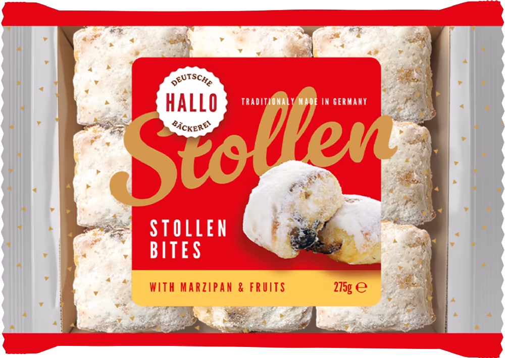 HALLO Stollen Bites with Marzipan & Fruits 275g