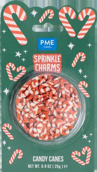 PME CAKE Sprinkle Charms - Candy Canes 25g