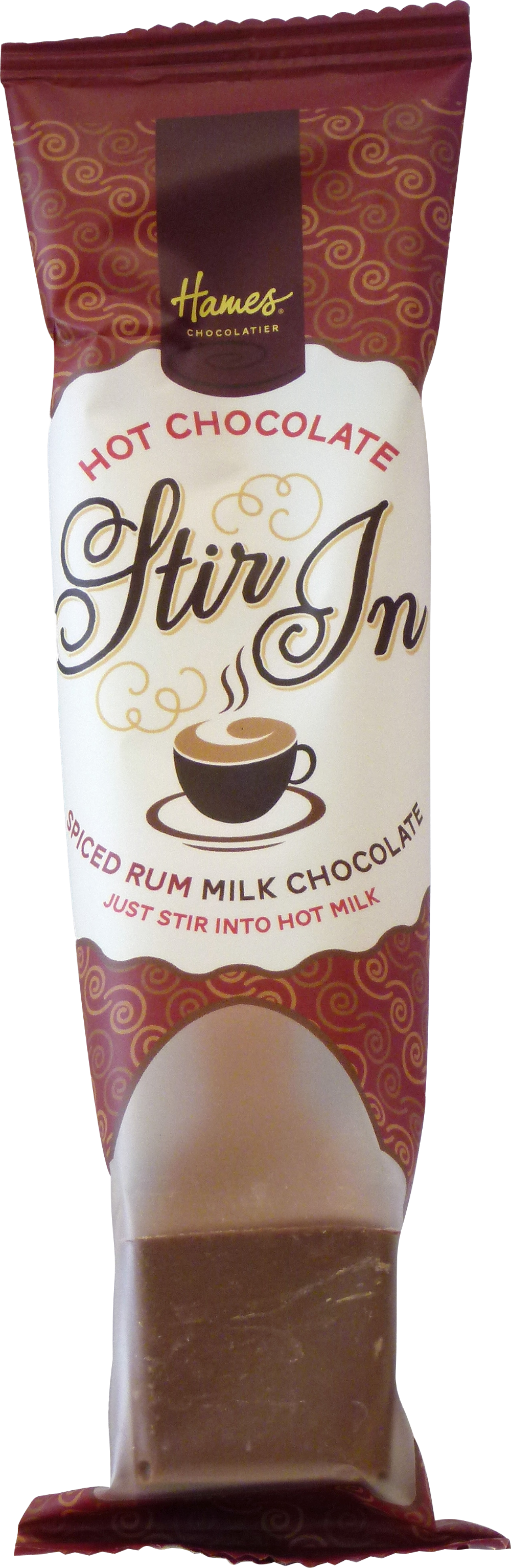HAMES Stir In Hot Chocolate Spoon - Spiced Rum Flavour 35g