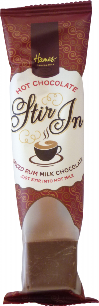 HAMES Stir In Hot Chocolate Spoon - Spiced Rum Flavour 35g