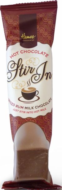 HAMES Stir In Hot Chocolate Spoon - Spiced Rum Flavour 35g