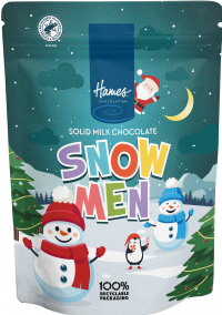 HAMES Solid Milk Chocolate Snowmen - Pouch 100g