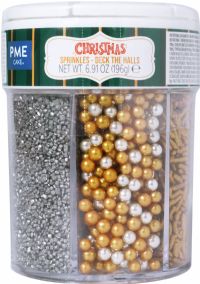 PME CAKE Christmas Sprinkle 6 Cell Shaker - Holiday Sparkle 196g