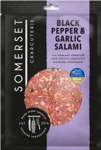 SOMERSET CHARCUTERIE Black Pepper & Garlic Salami 60g
