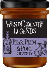 WEST COUNTRY LEGENDS Pear, Plum & Port Chutney 210g