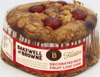 BAKEWELL AND BROWNE 4 Inch Round Decorated Fruit Cake