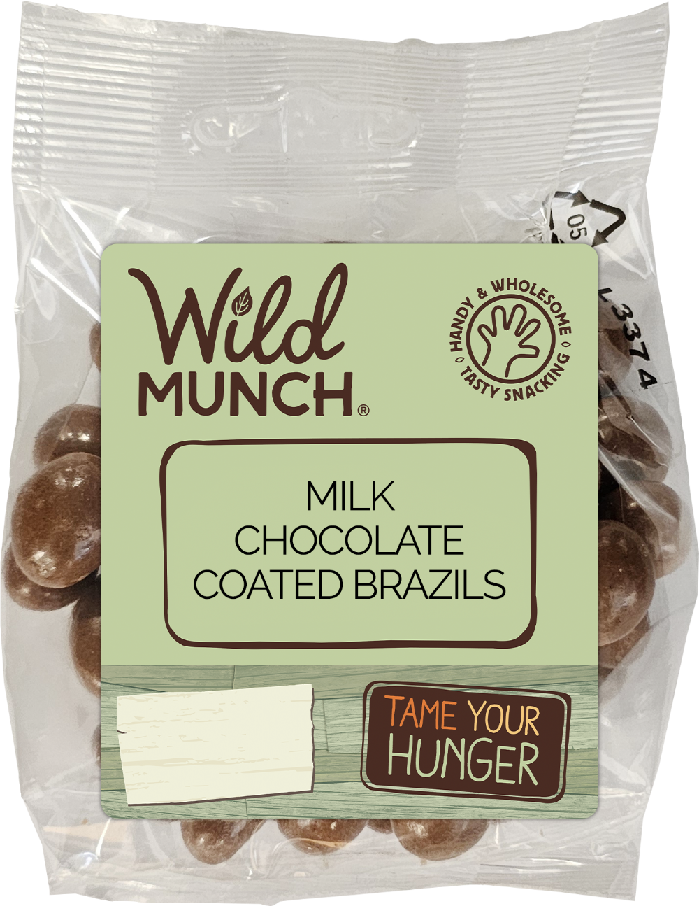 WILD MUNCH Milk Chocolate Coated Brazils 125g