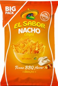 EL SABOR Nacho Chips - Texas BBQ Flavour 180g