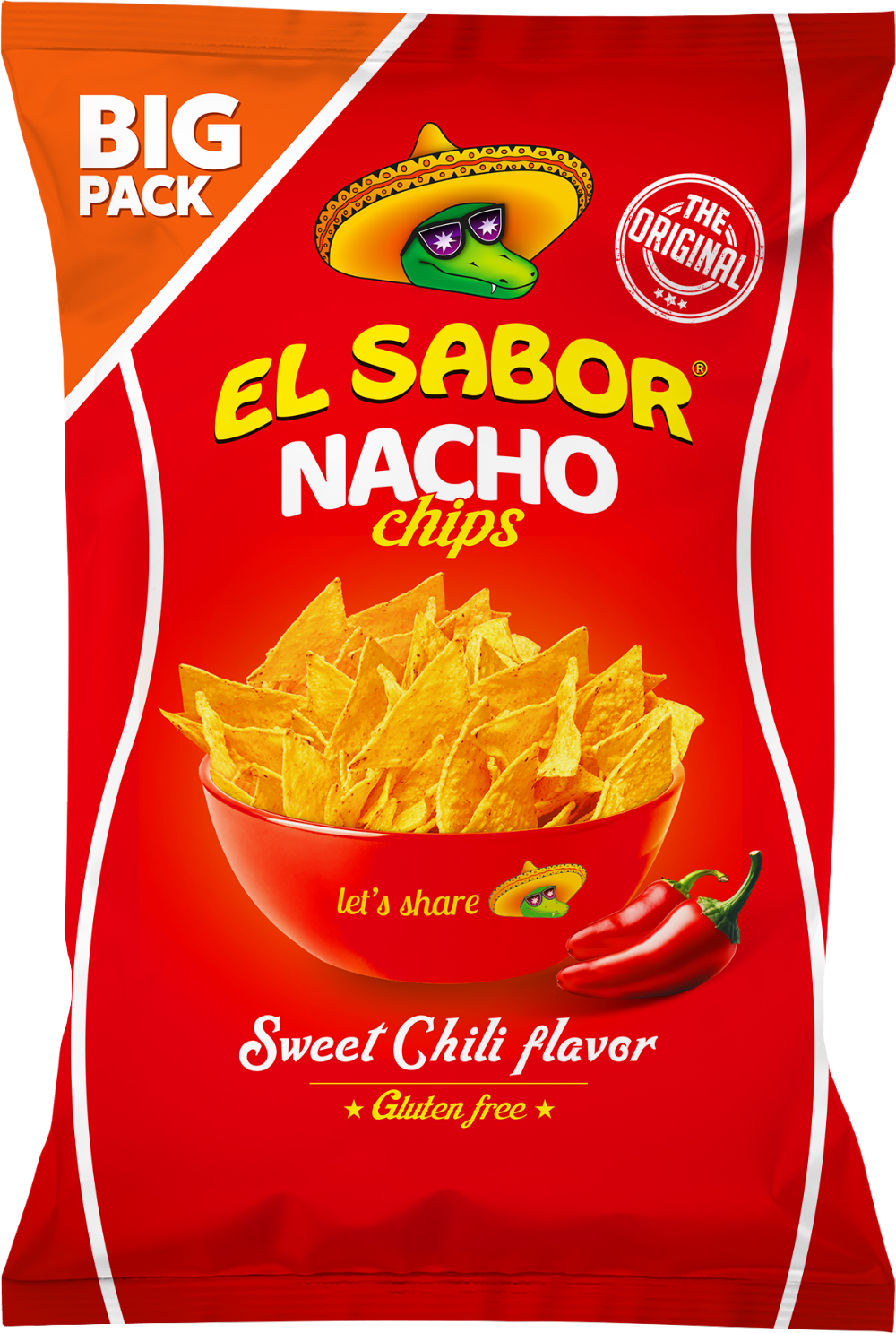 EL SABOR Nacho Chips - Sweet Chili Flavour 180g