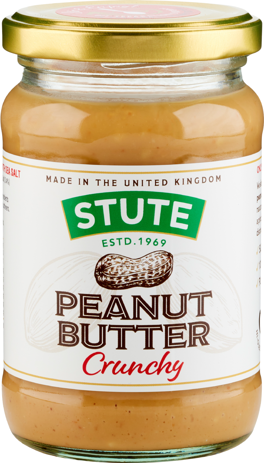 STUTE Crunchy Peanut Butter 270g