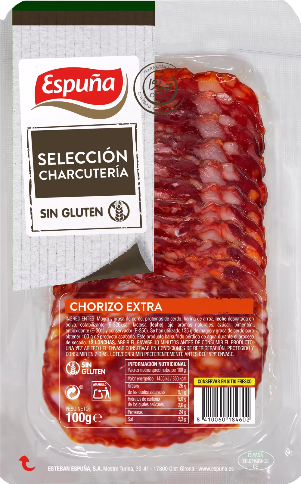 ESPUNA Sliced Chorizo 100g