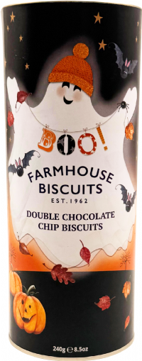FARMHOUSE BISCUITS Double Chocolate Chip Biscuits in Ghost Tube 240g