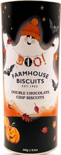 FARMHOUSE BISCUITS Double Chocolate Chip Biscuits in Ghost Tube 240g