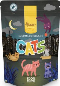 HAMES Solid Milk Chocolate Cats - Pouch 100g