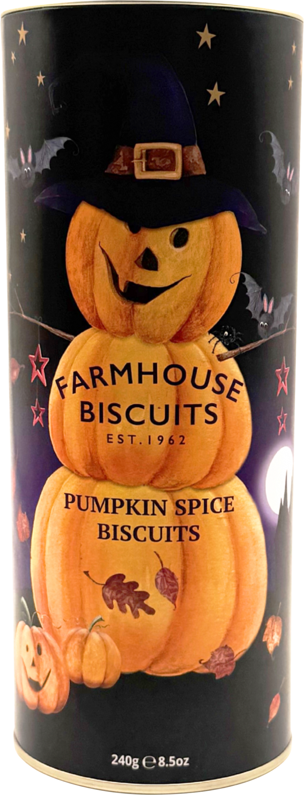 FARMHOUSE BISCUITS Pumpkin Spice Biscuits in Pumpkin Tube 240g