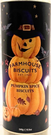 FARMHOUSE BISCUITS Pumpkin Spice Biscuits in Pumpkin Tube 240g