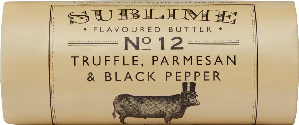 SUBLIME BUTTER Truffle, Parmigiano Reggiano & Black Pepper 90g
