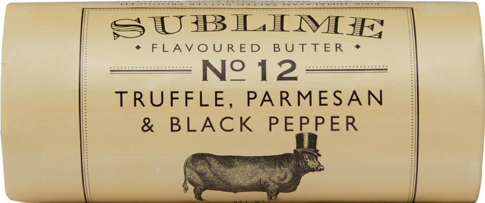 SUBLIME BUTTER Truffle, Parmigiano Reggiano & Black Pepper 90g
