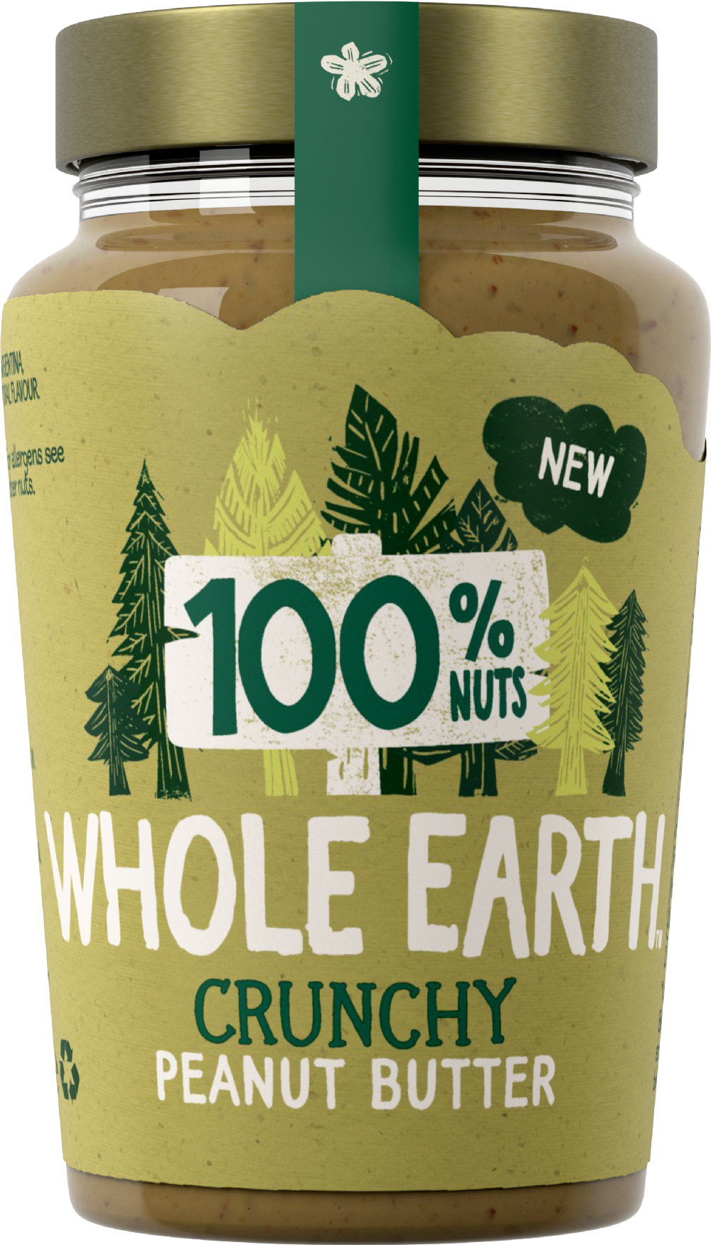 WHOLE EARTH 100% Nuts Crunchy Peanut Butter 340g