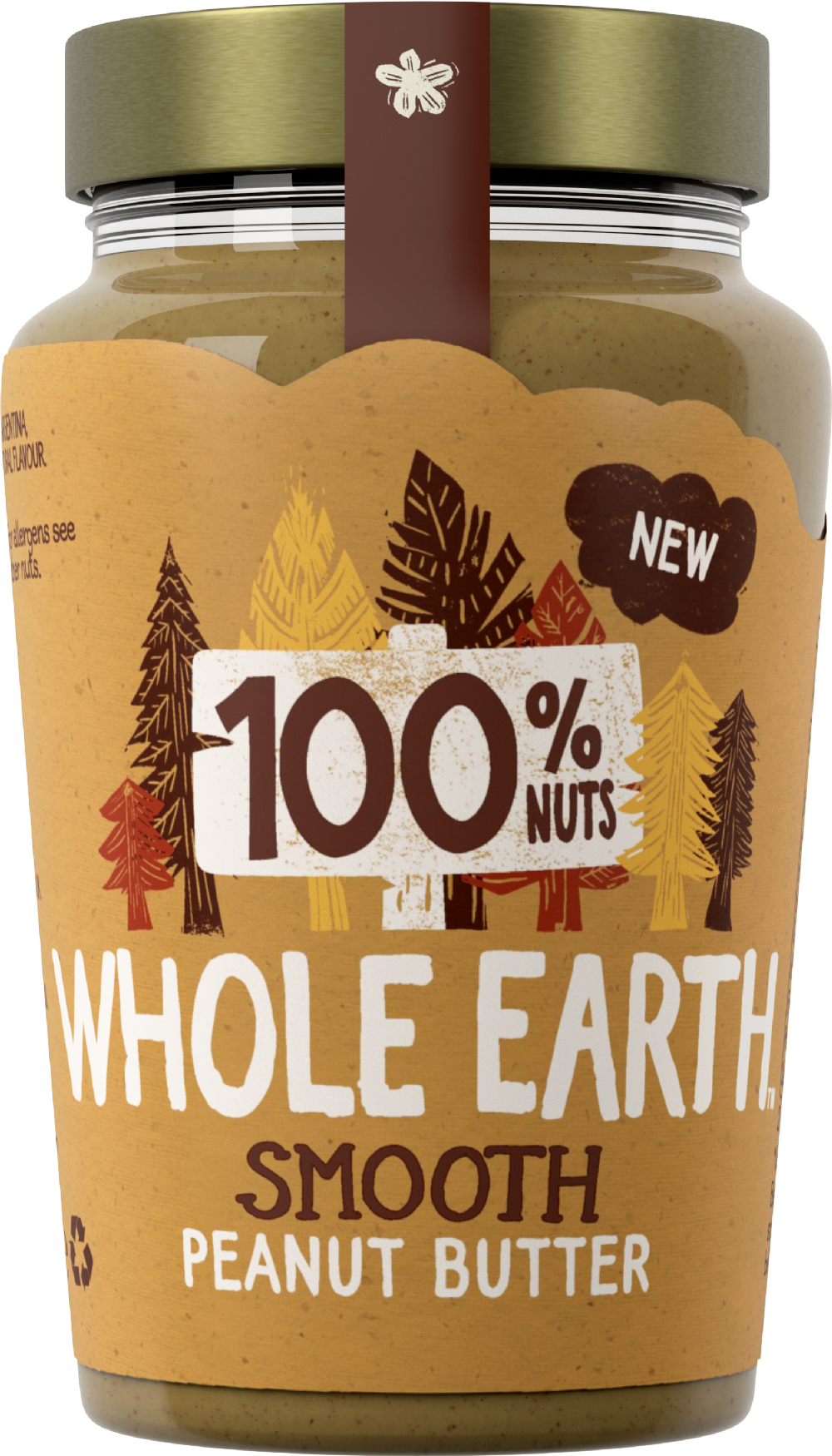 WHOLE EARTH 100% Nuts Smooth Peanut Butter 340g
