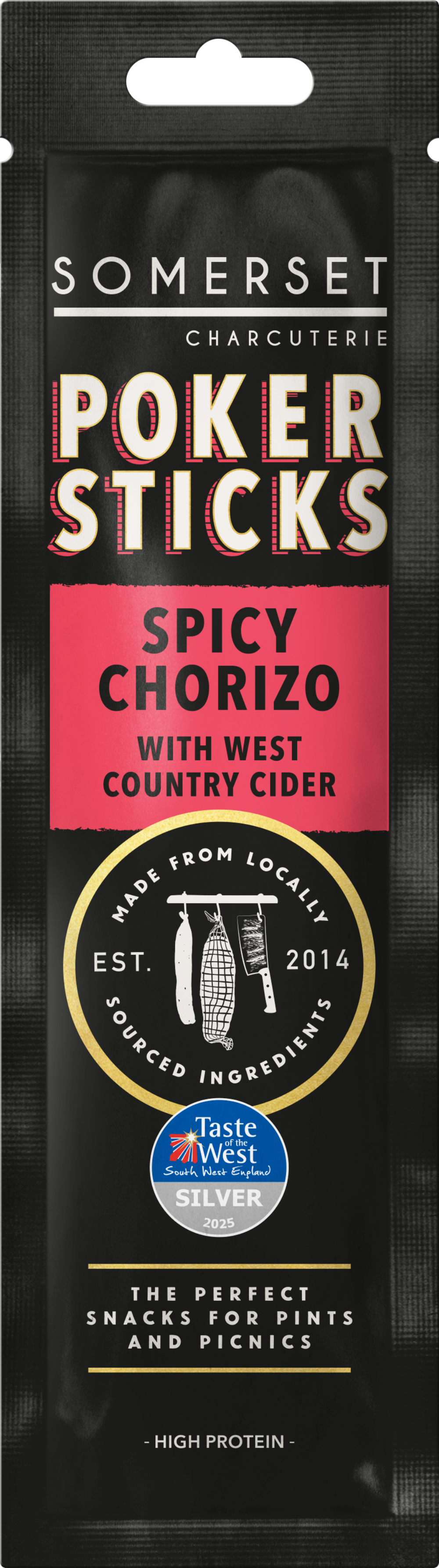 SOMERSET CHARCUTERIE Poker Sticks - Spicy Chorizo with West Country Cider 40g