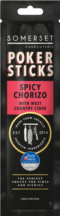 SOMERSET CHARCUTERIE Poker Sticks - Spicy Chorizo with West Country Cider 40g