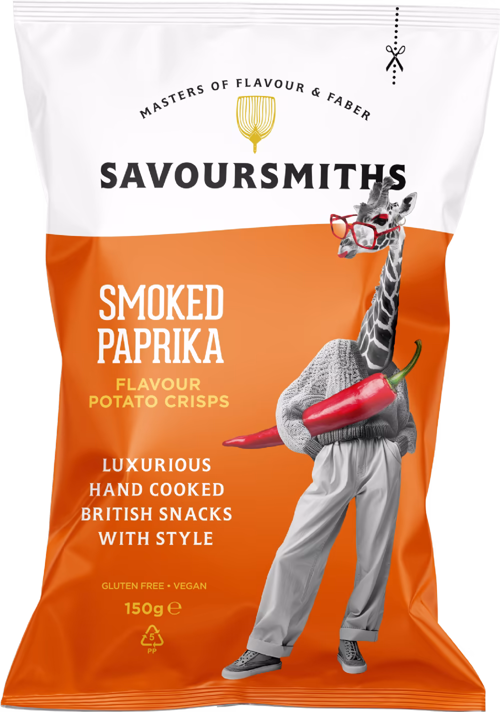 SAVOURSMITHS Smoked Paprika Flavour Potato Crisps 150g